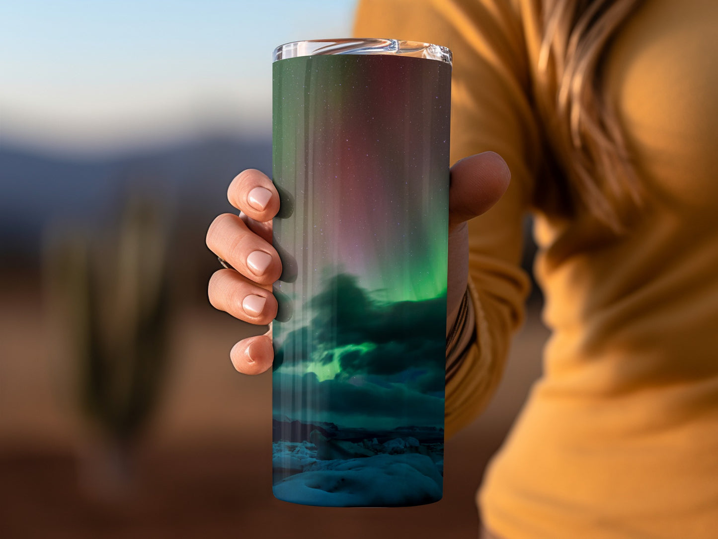 Northern Lights Insulated Travel Tumbler Drinkware