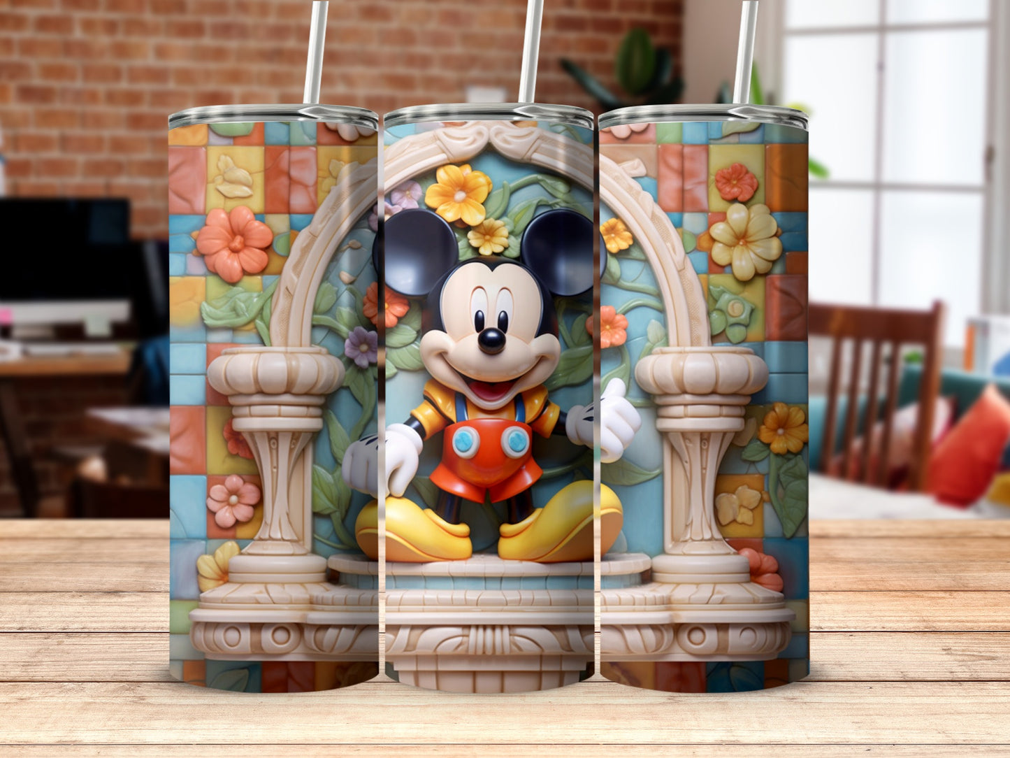 Decorative Mickey Mouse Ceramic Inspired Tumbler