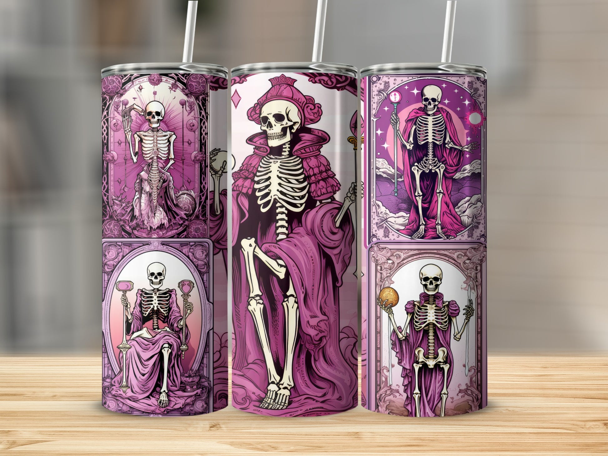 Gothic Skeletons Design Tall Drinkware