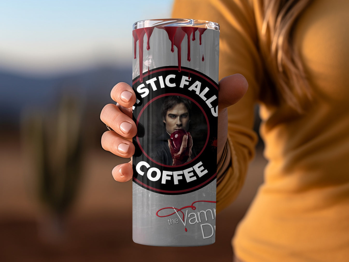 Mystic Falls Coffee the Vampire Diaries Tumbler