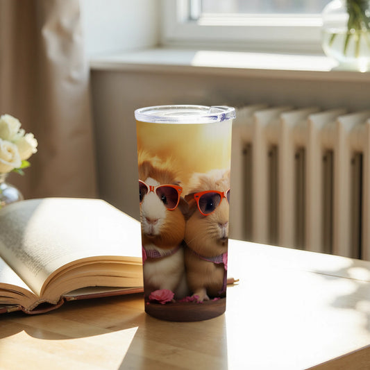 Cute Stylish Guinea Pigs with Sunglasses Tumbler