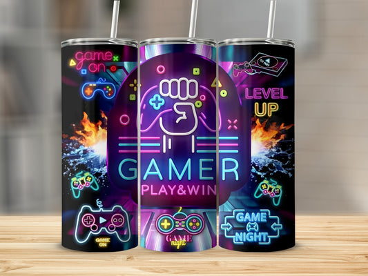 Gamer Play And Win Design Gaming Product