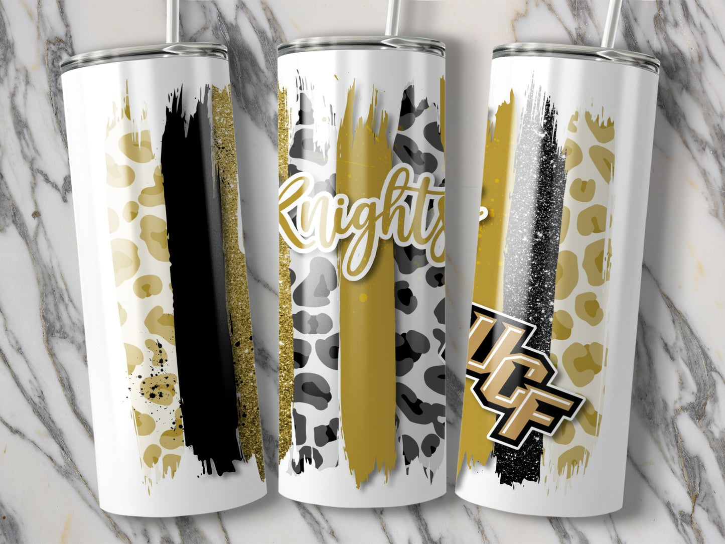 UCF Knights Brush Strokes University Central Florida Tumblers