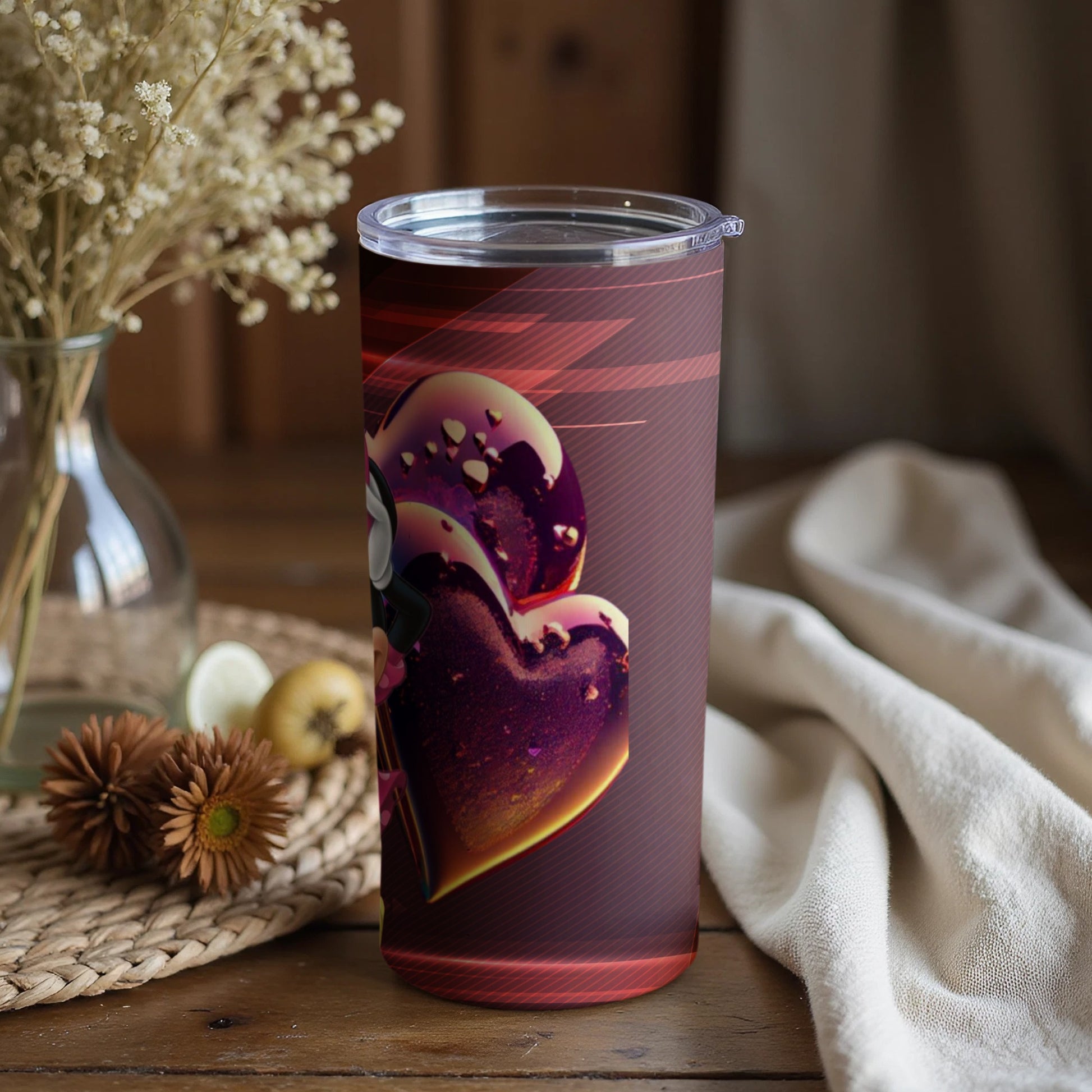 Heart Themed Insulated Tumbler For Daily Use