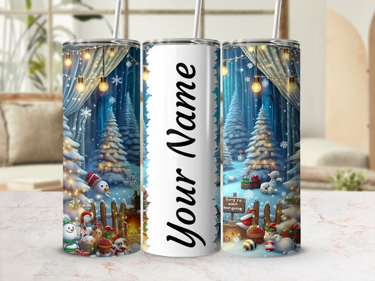 Personalized Winter Wonderland Christmas Tumbler