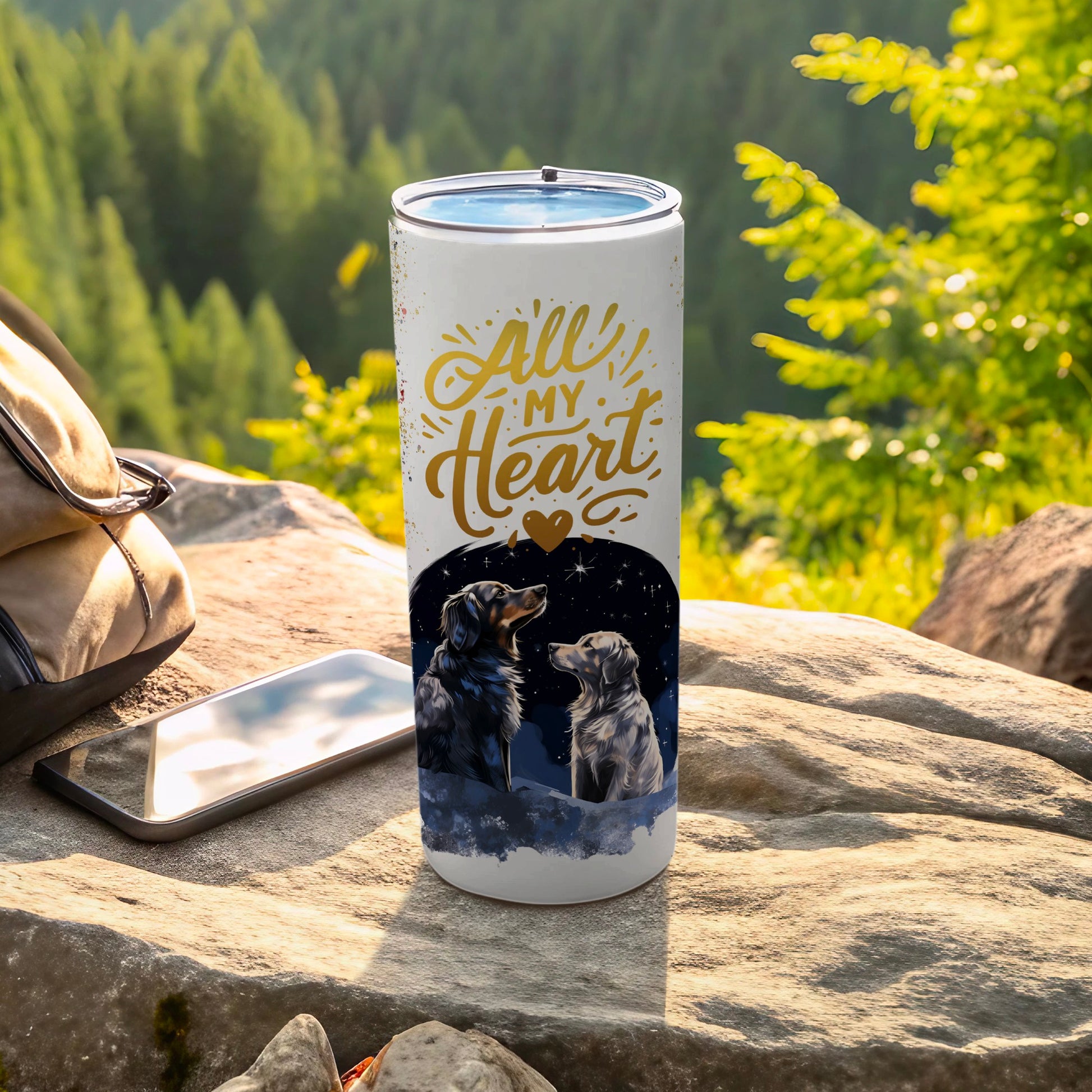 All My Heart Dog Design Insulated Tumbler Cup