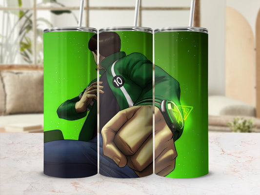 Heroic Punch Action Green Tumblers Drinkware Set