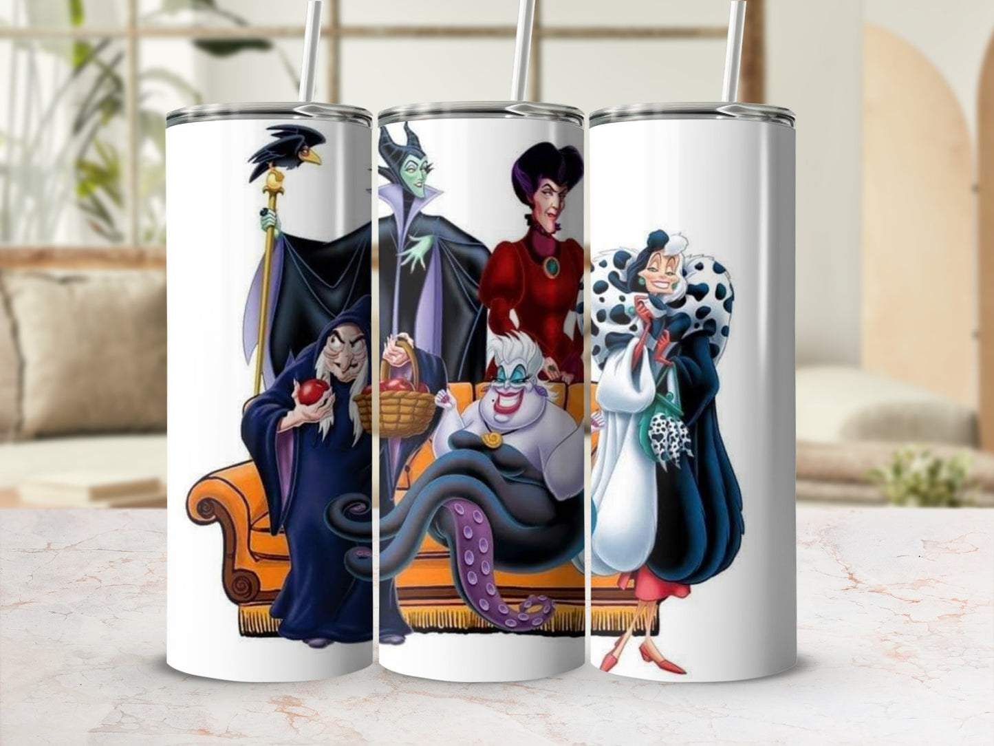 Villains Cartoon Characters Skinny Tumbler Product