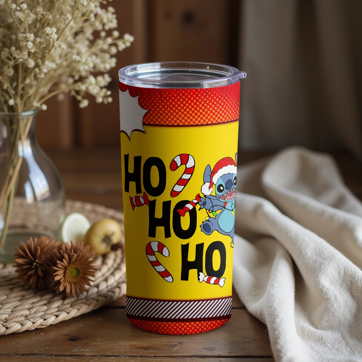 Ho Ho Ho Christmas Santa Cartoon Tumbler Cup