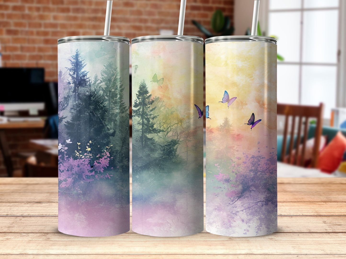 Magical Forest Butterflies Gradient Floral Tumbler product type
Tumbler
Drinkware
Forest
Nature
Butterflies
Floral
Watercolor
Gradient
Serene
Enchanted
Woodland
Trees
Pastel colors
Pine trees
Mystical
Gift idea
Butterfly art
Abstract nature
Travel mug
Beverage cup