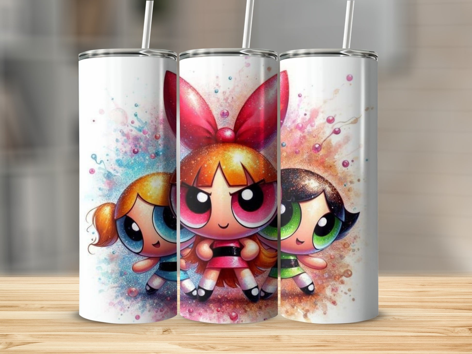 Colorful Cartoon Character Design Tumbler Cups Set