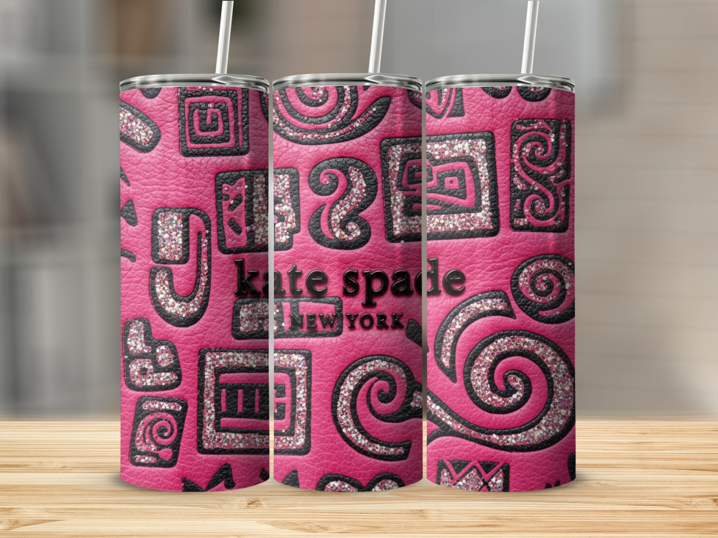Inspired By Fabulous Kate Spade New York Tribal Design With Glitter Tumblers