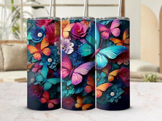 Paper Cut Style Butterfly Flower Display Tumbler product type
Butterfly
Floral
Flowers
Garden
Vibrant
Colorful
Paper cut
3D effect
Layered art
Artistic design
Pink butterfly
Blue butterfly
Orange butterfly
Teal flowers
Nature inspired
Whimsical
Elegant
Digital art
Spring motif
Summer bloom