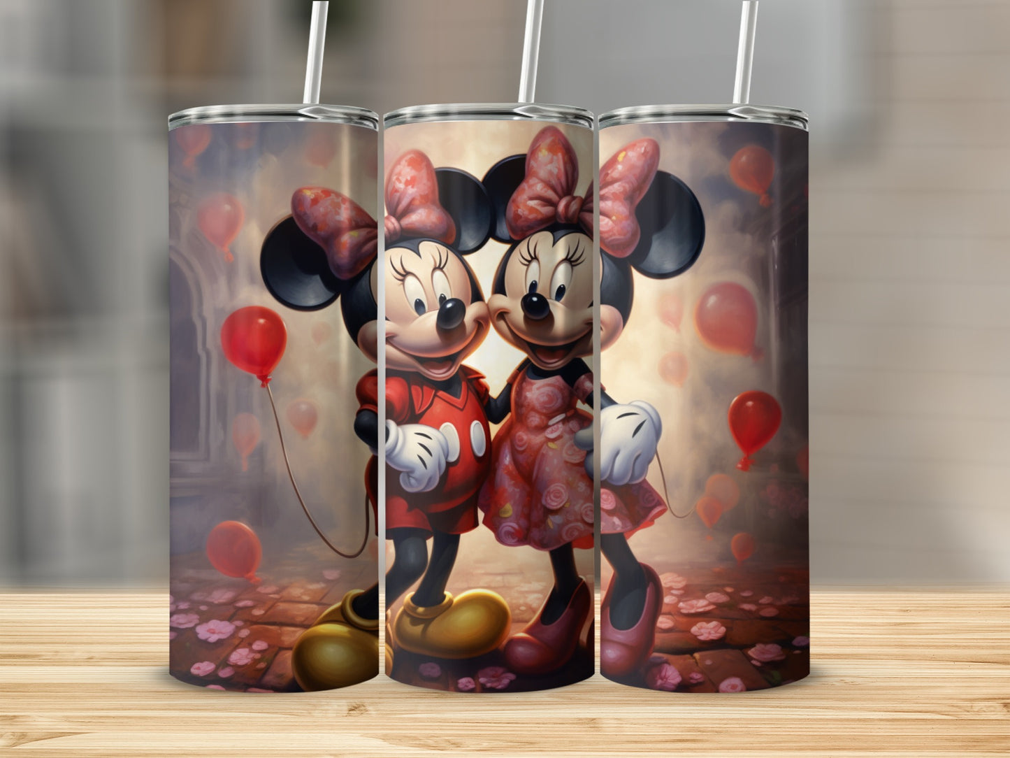 Cute Cartoon Couple with Balloons Drinkware Gift