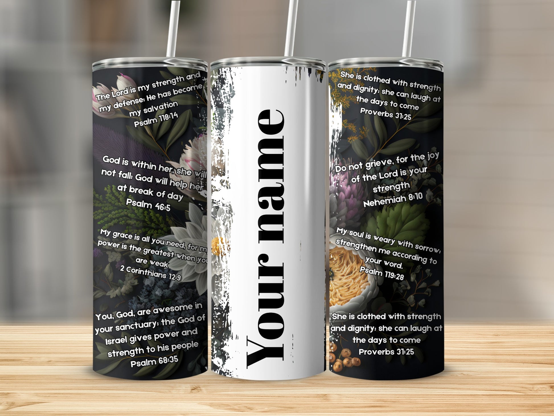 Inspirational Bible Verses Customized Tumbler for Daily Use