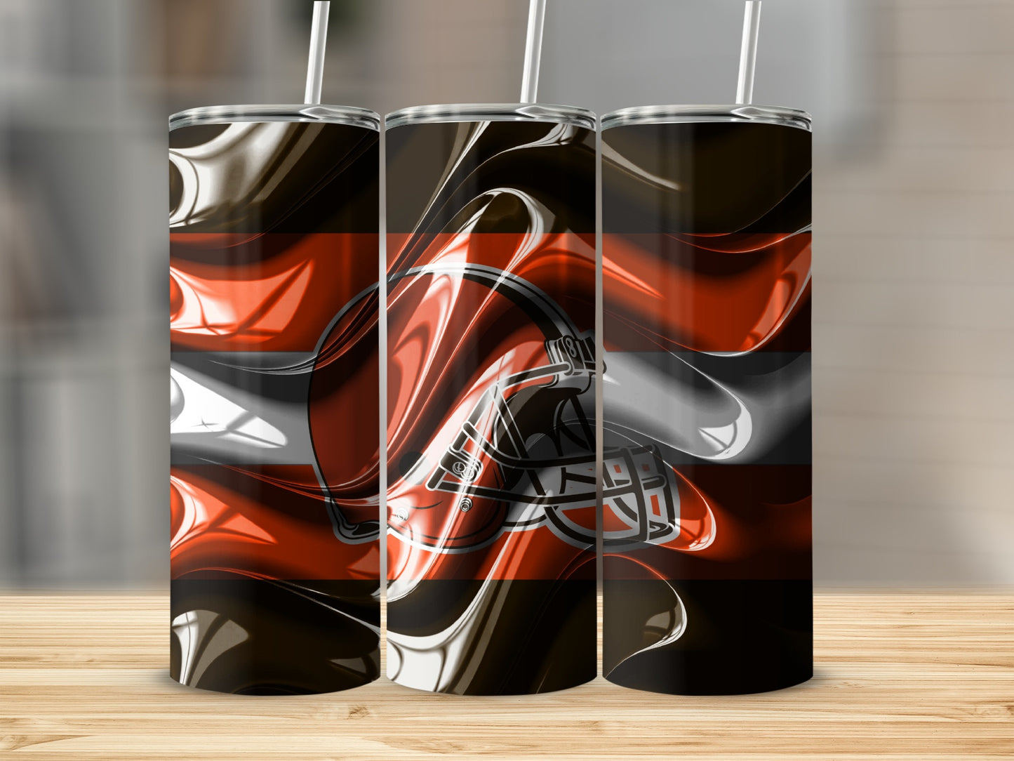 Stylish NFL Football Helmet Swirl Team Colors Tumblers