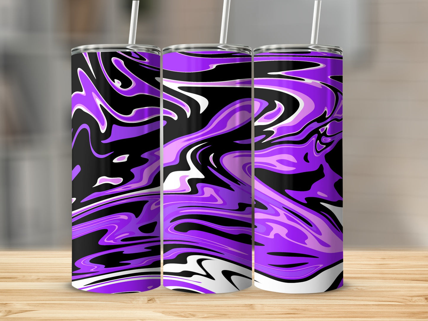 Abstract Purple Marble Design Tumbler Product