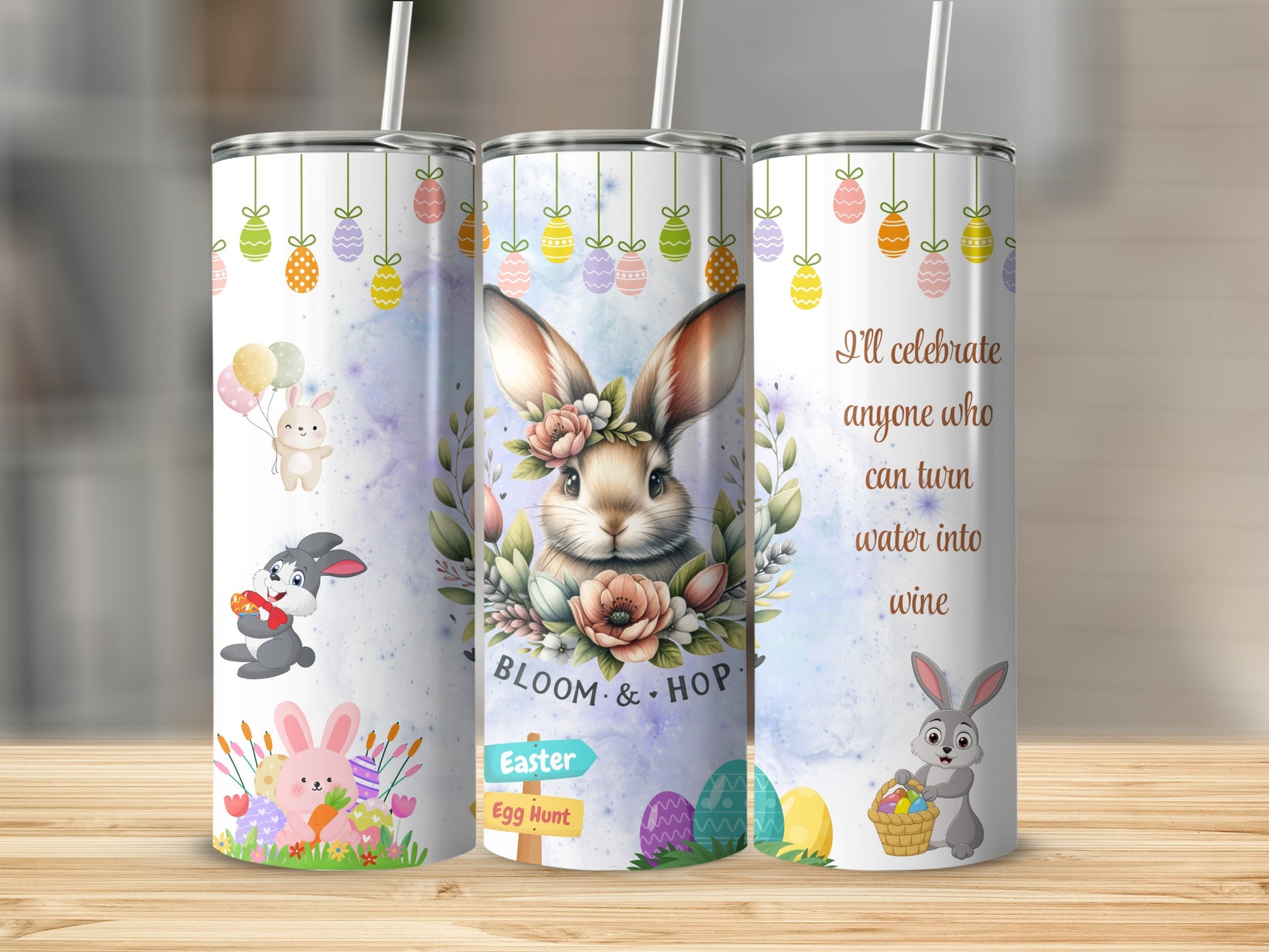 Bloom & Hop Easter Hunt Bunny Design Tumbler