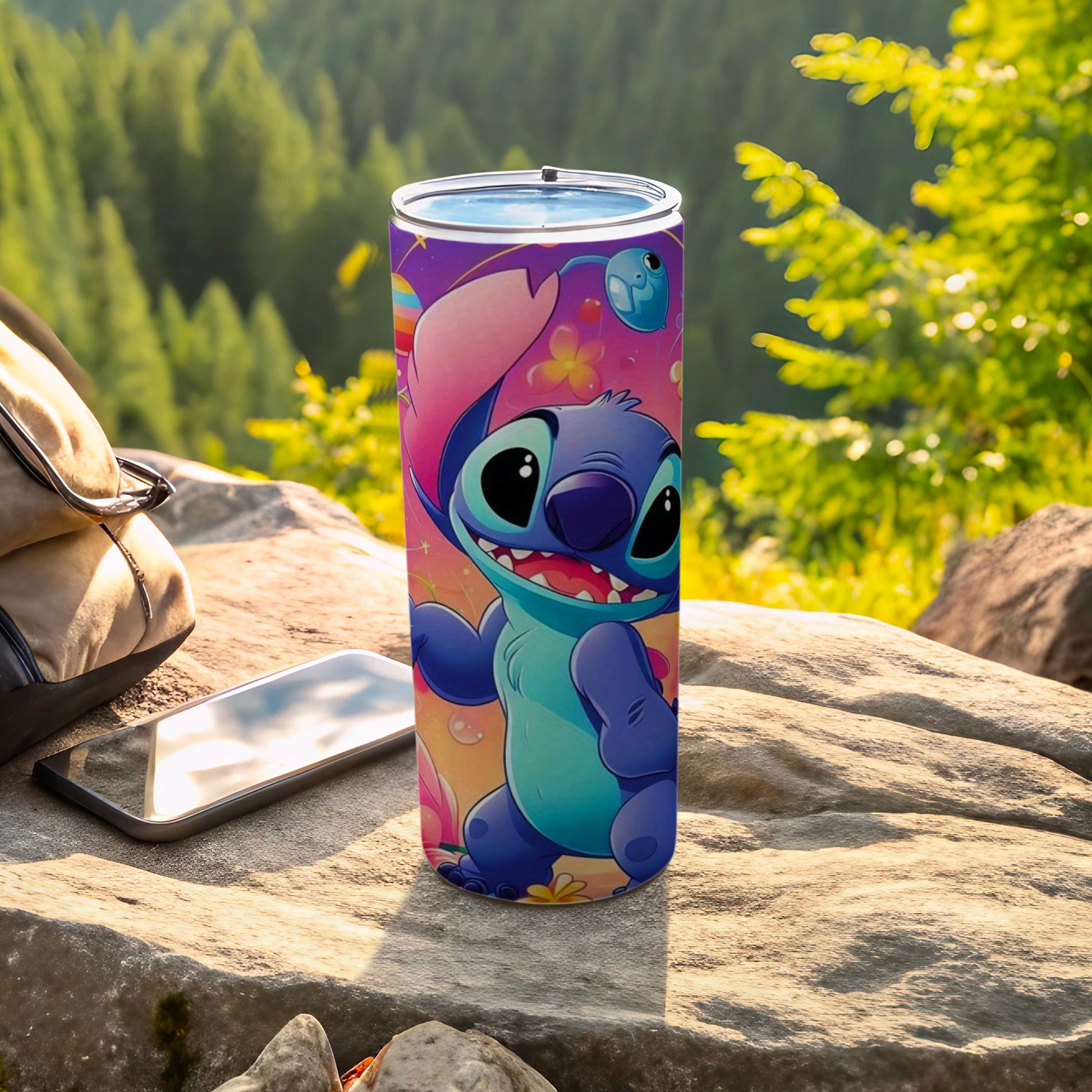 Colorful Cartoon Character Themed Drink Tumbler
