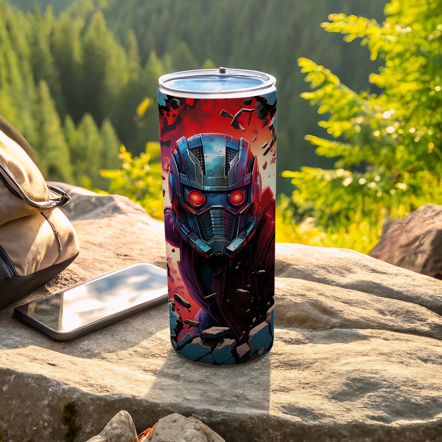 Sci-Fi Robot Design Tumbler for Outdoor Adventures