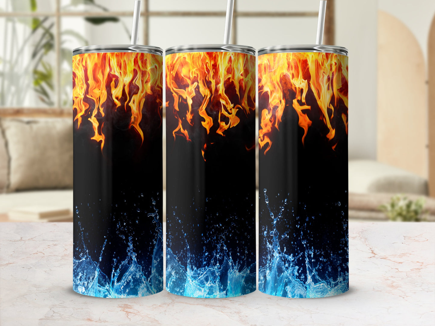 Hot Fire Cool Water Vibrant Design Tumbler product type