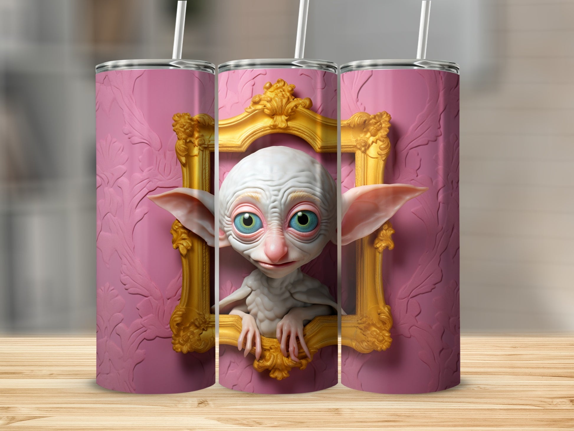 Cute Cartoon Creature in Frame Design Tumbler