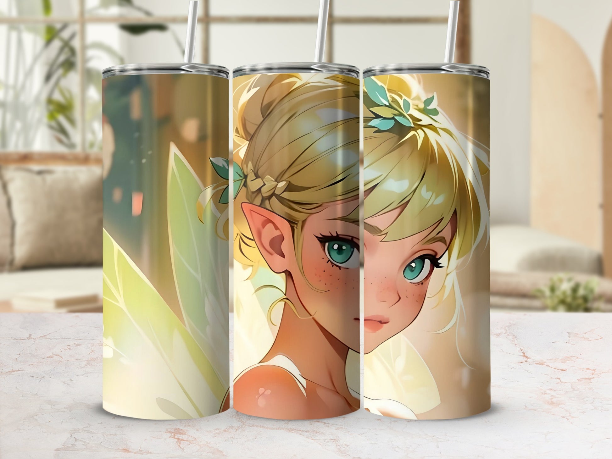 Enchanting Elf Girl Art Insulated Tumbler Cup