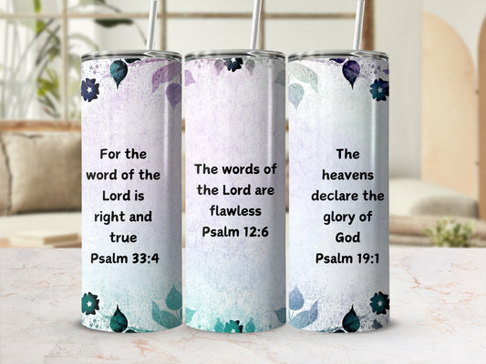 Inspirational Bible Verses Printed Tumbler Set