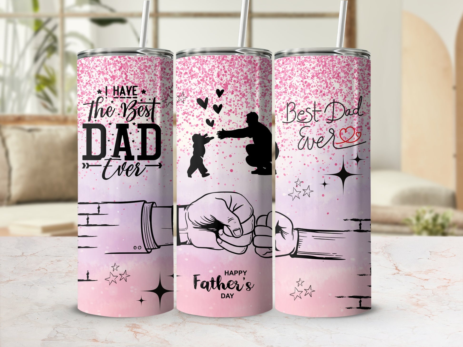 Best Dad Ever Father's Day Tumbler Set Father's Day Gift