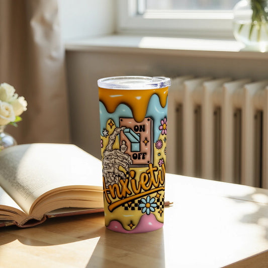 Switch Off Anxiety Artistic Tumbler Cup