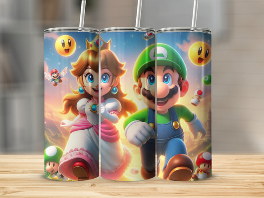 Princess and Luigi Adventure Design Tumbler Set