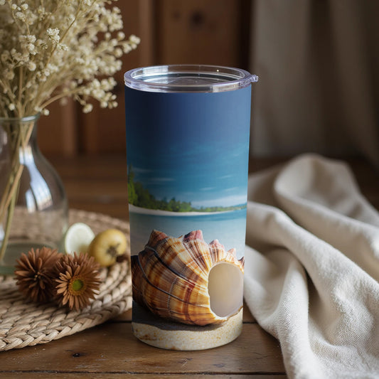 Ocean View Seashell Tumbler Perfect for Coastal Escapes