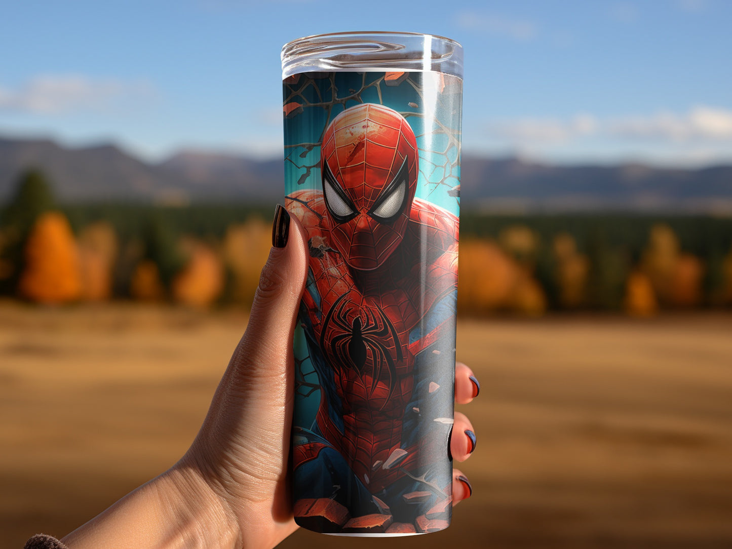 Cool Marvel Spider-Man Design Travel Tumbler