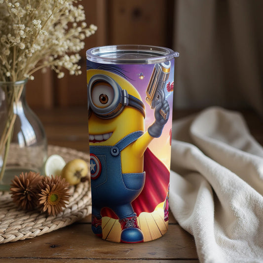 Fun Minion Superhero Design Tumbler for Kids