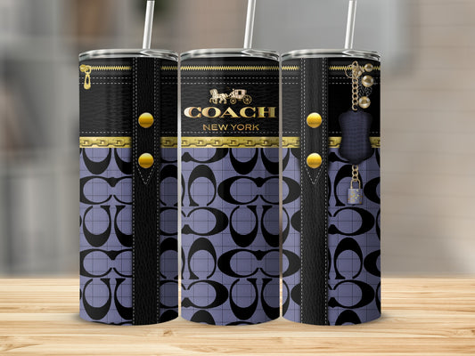 Stylish Coach New York Patterned Tumbler Cup