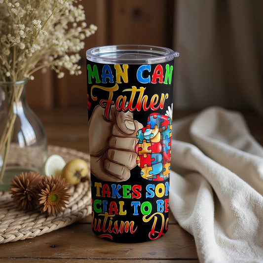 Colorful Autism Dad Tumbler Special Father's Day Gift