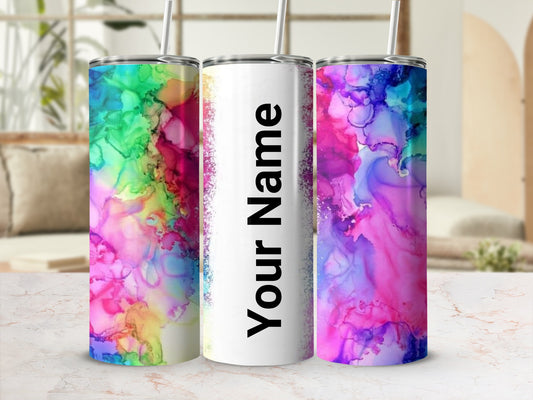 Personalized Colorful Abstract Design Tumbler