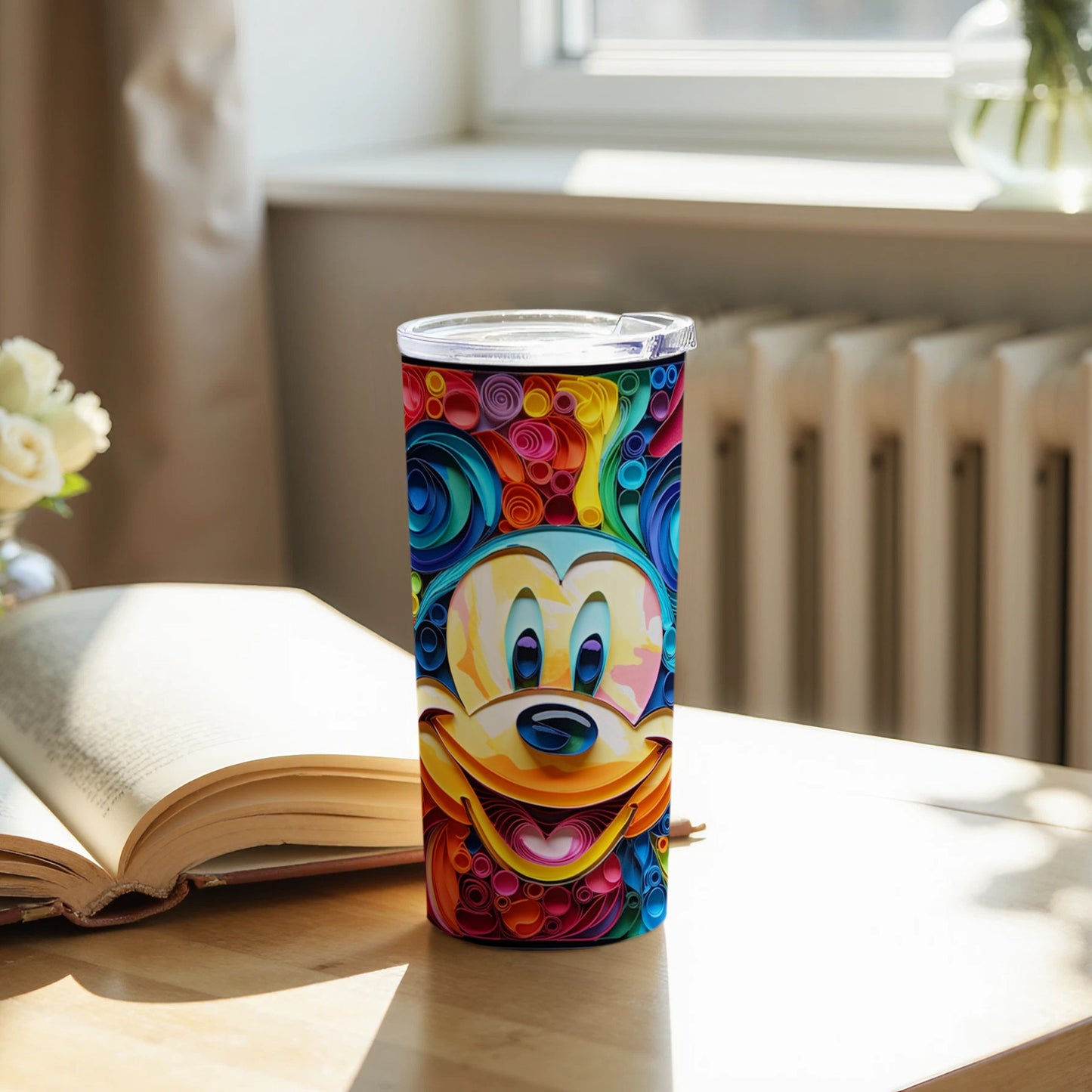 Colorful Mickey Mouse Design Tumbler for Coffee Lovers
