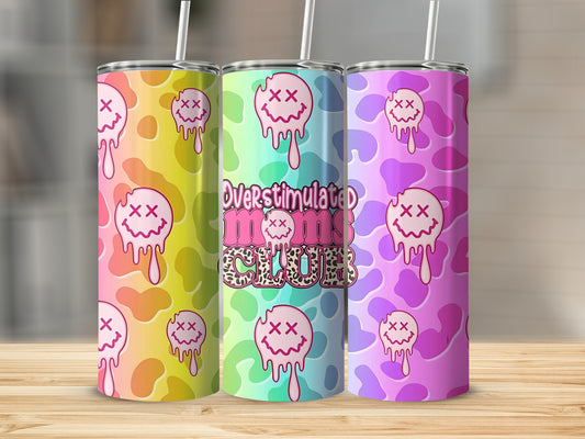 Overstimulated Moms Club Colorful Skull Cups