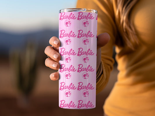 Barbie Logo Pink Tumbler Perfect for Everyday Use