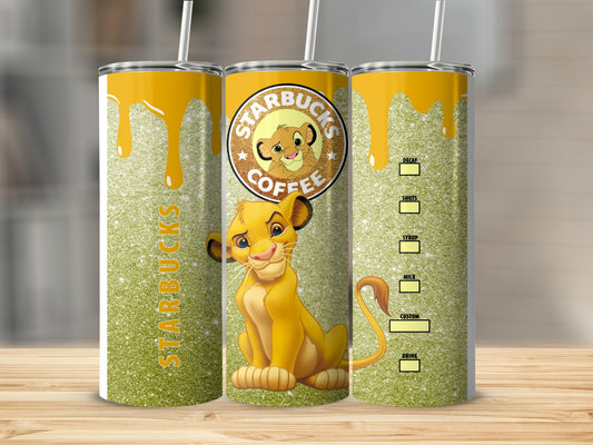Starbucks Coffee Lion King Glitter Tumbler Cup