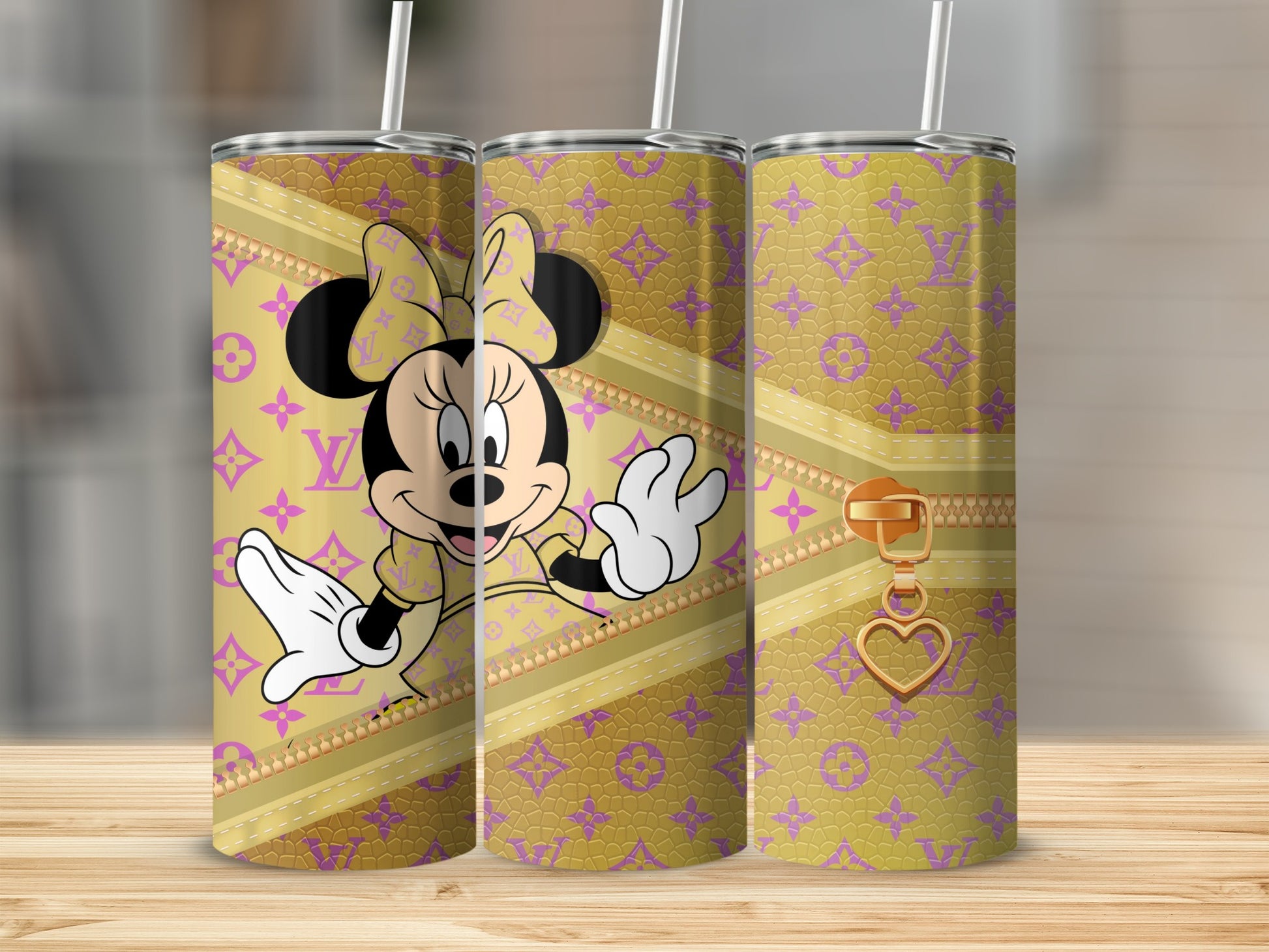 Cute Mouse Character Luxury Patterned Tumbler Design