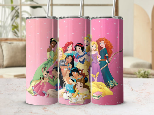 Disney Princesses Pink Insulated Tumbler with Straw