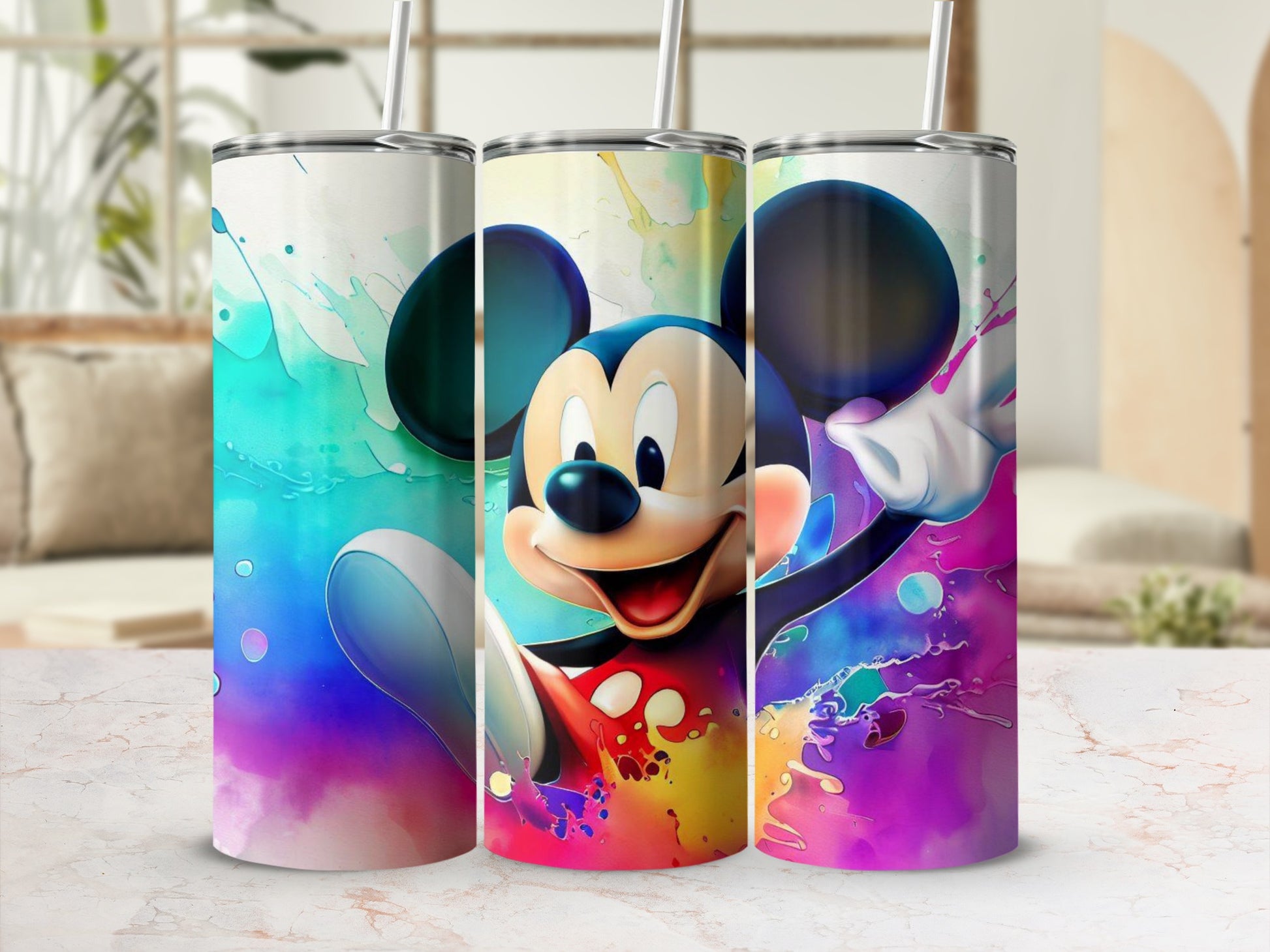 Colorful Cartoon Mouse Themed Drinkware Product