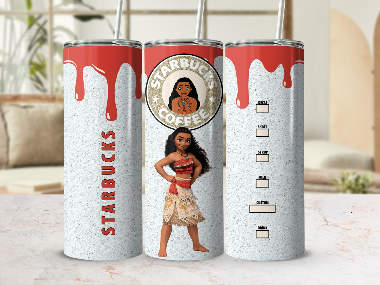 Starbucks Coffee Moana Tumbler Customizable Travel Cup