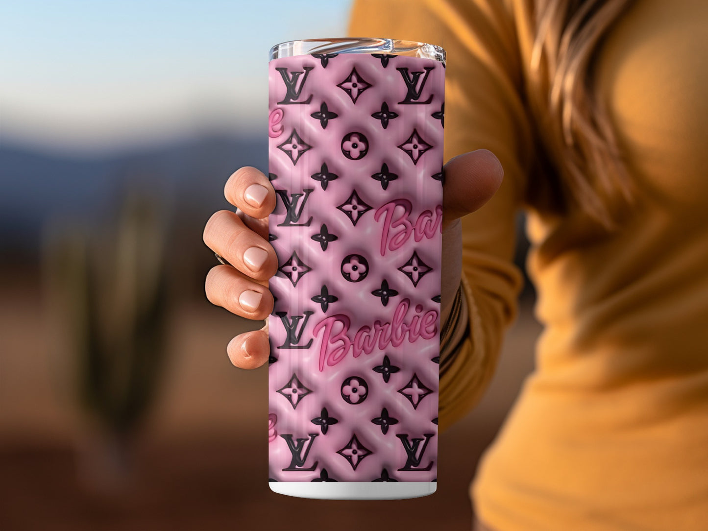 Pink Designer Barbie Patterned Insulated Drinkware