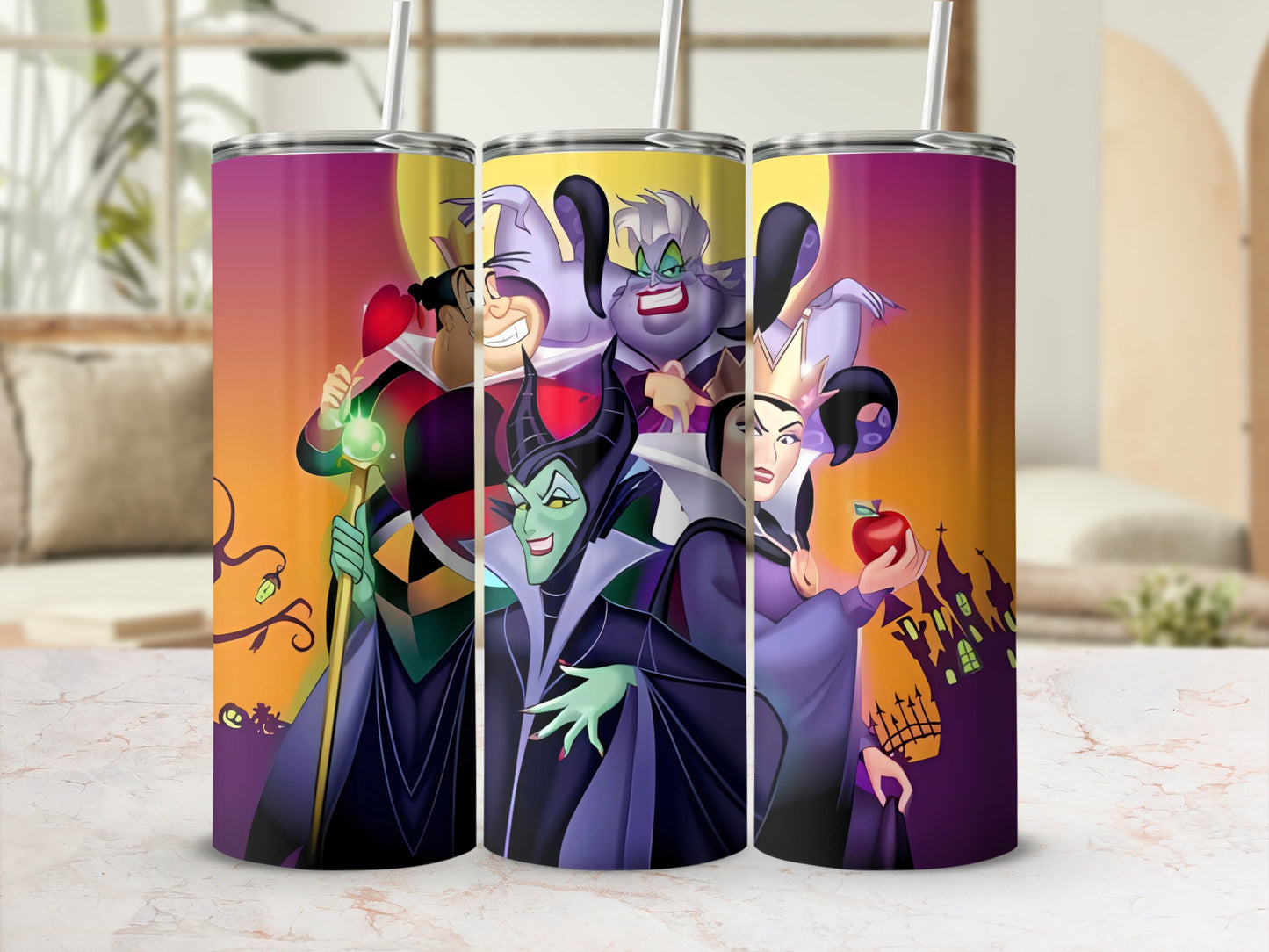 Colorful Villain Characters Art Drinking Tumbler
