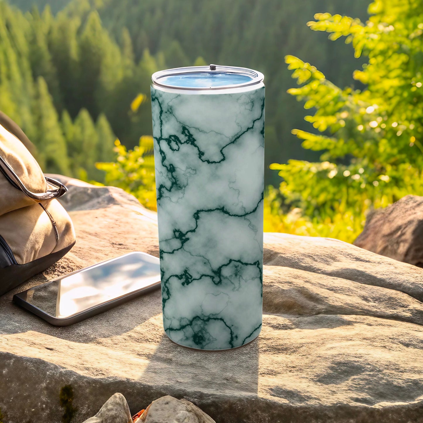 Elegant Emerald Green Marble Pattern Tumbler product type