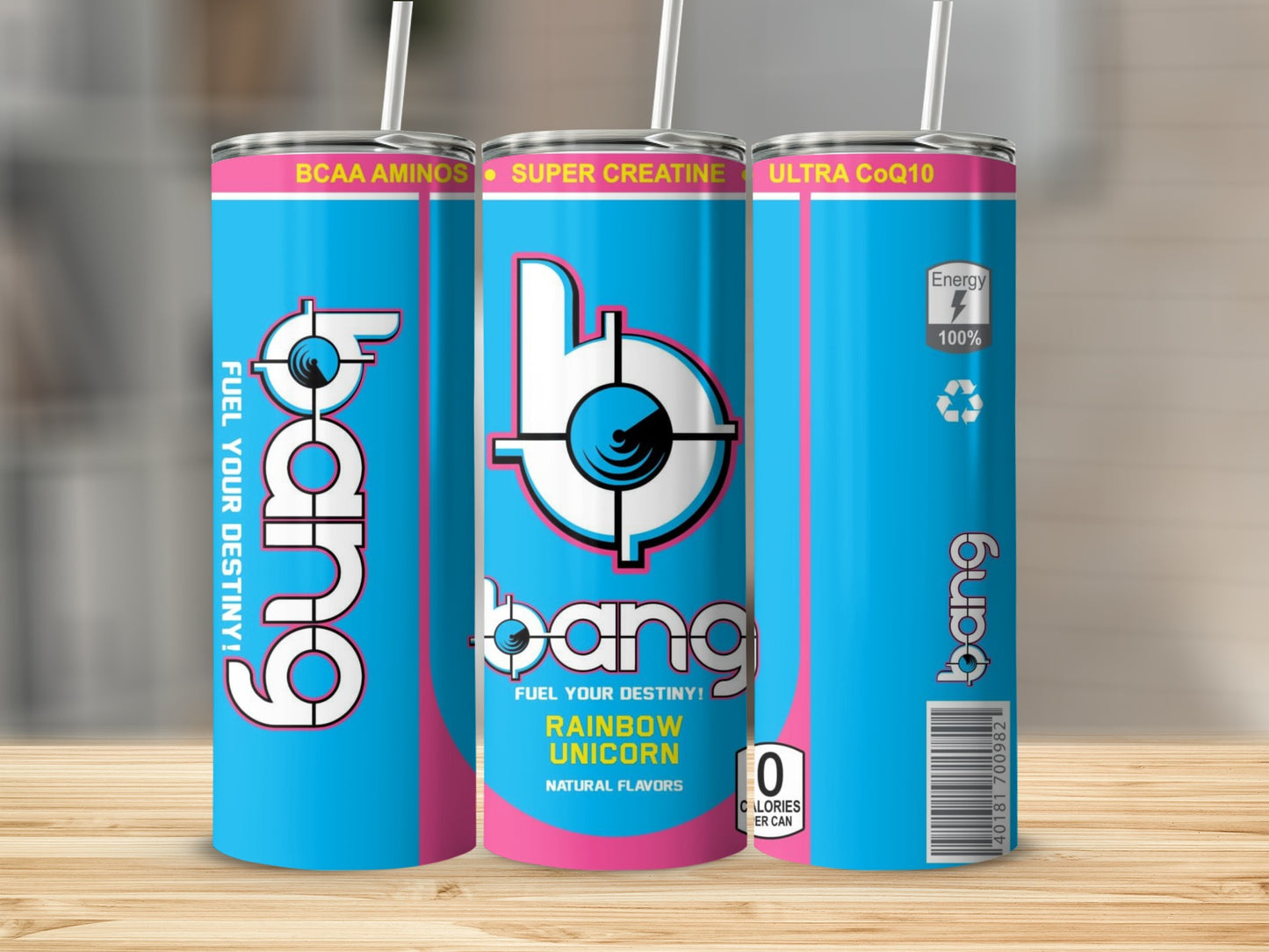 Bang Rainbow Unicorn BCAA Aminos Super Creatine Tumbler