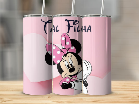 Tal Filha Minnie Mouse Pink Tumbler Design with Bow